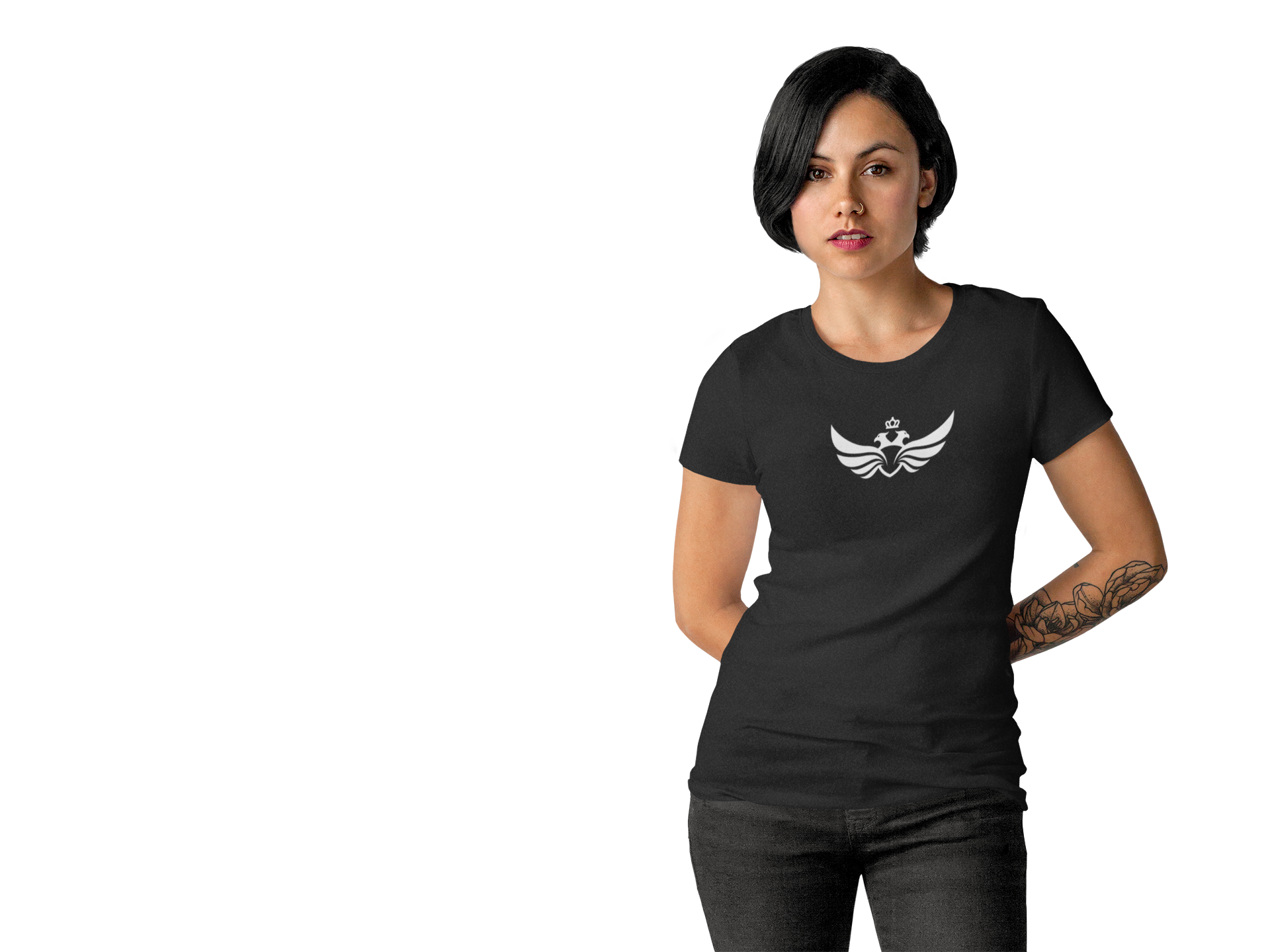 Download t-shirt-mockup-template-of-a-tattooed-woman-over ...